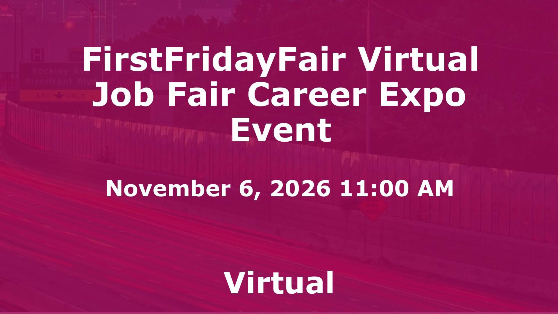 FirstFridayFair Virtual Job Fair Career Expo Event event image